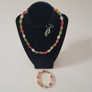 Multicolor Acrylic Faux Beaded Jewelry Set